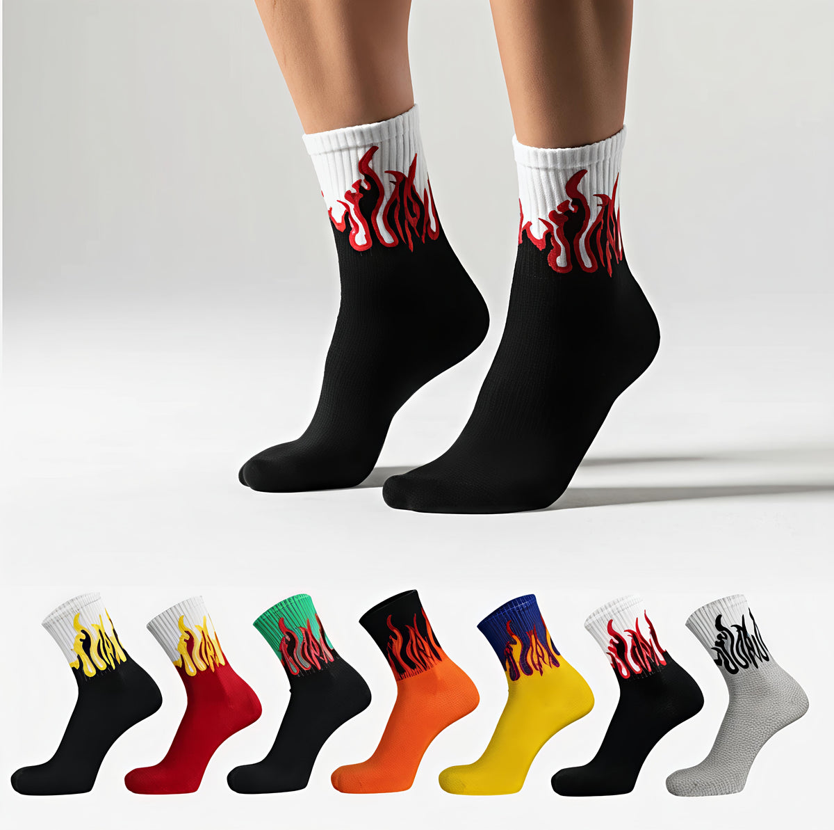 FLAME 1.0 CREW SOCKS (PACK OF 7)