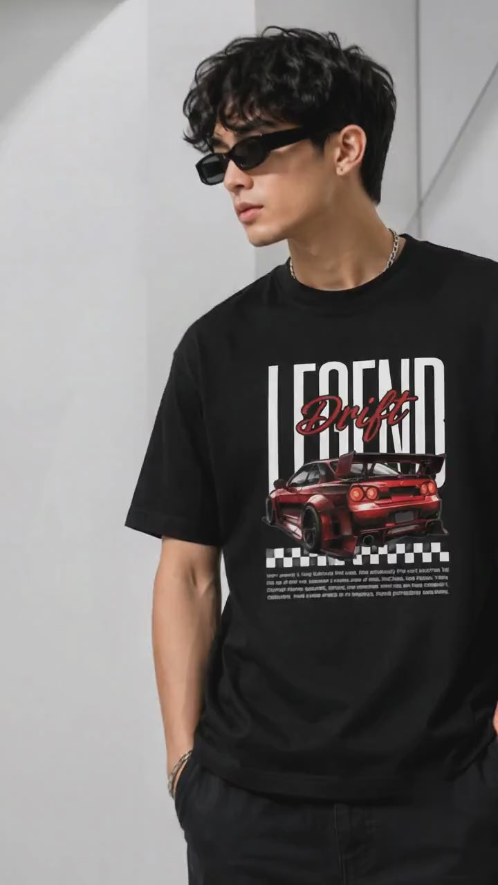 Legend Drift Graphic T-Shirt for Men & Women : Premium Cotton